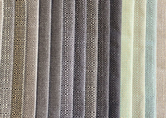 SGS Yarn Dyed Linen Weave Fabric , Burlap Heavyweight Upholstery Fabric