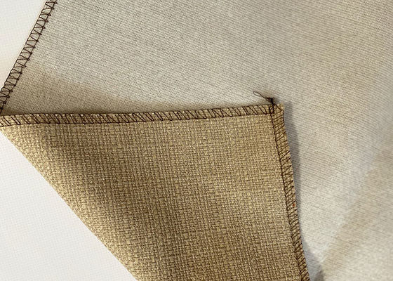 Beige Upholstery Sofa Fabric Linen Look Shrink Resistant