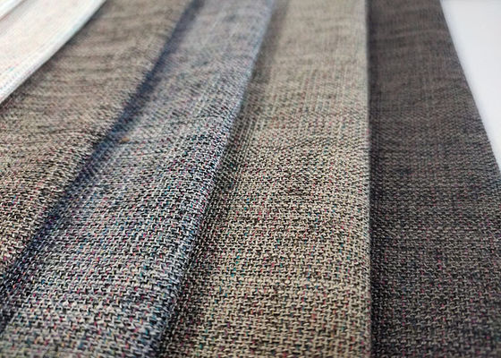 260gsm Upholstery Sofa Fabric , Home Textile Plain Woven Linen Fabric