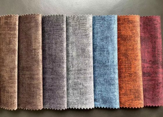 Woven Suede Sofa Fabric , 330gsm Heavy Microsuede Fabric